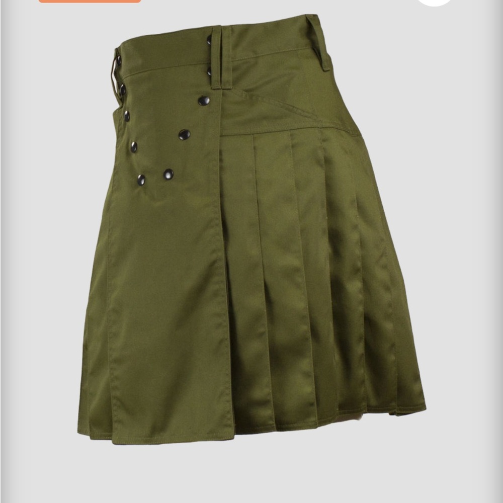 Men’s Ultilikilts Brand‎ The Spartan Kilt in Olive Color Size 35 Long